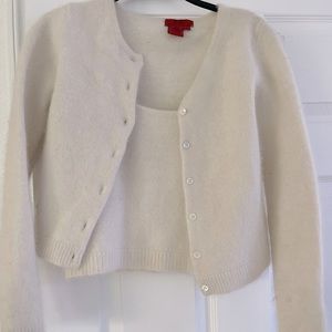 BCBG MAXAZRIA angora crop sweater set - M fits like a xs/s